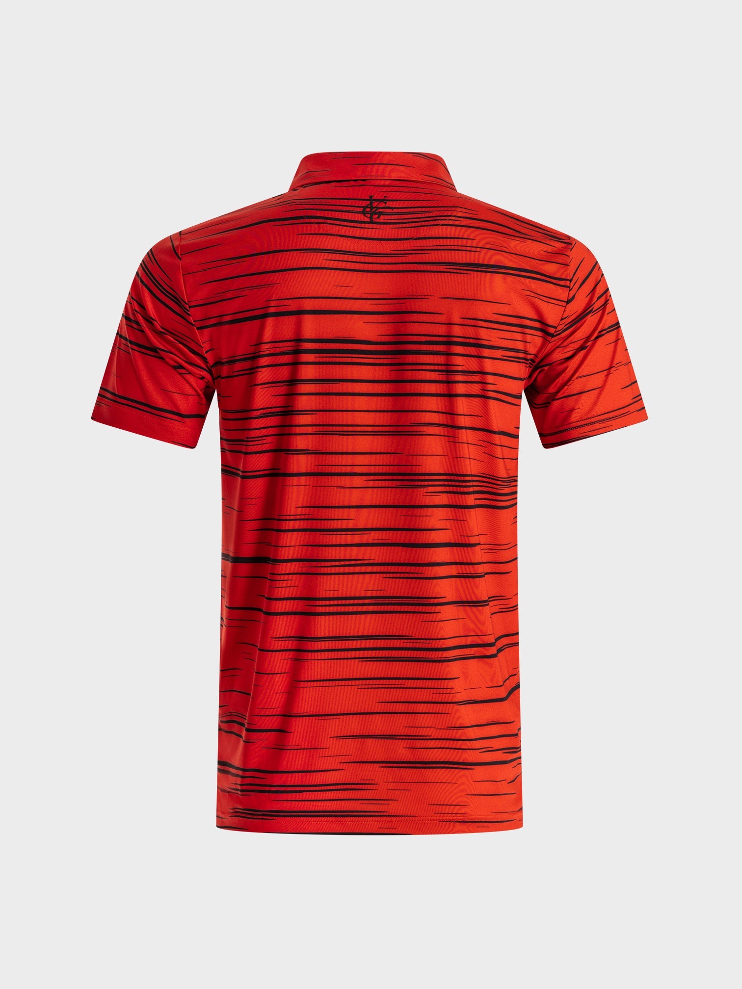 Red striped short-sleeve polo shirt from VittoriaGolfCo called The Sunday designed for comfort and performance.