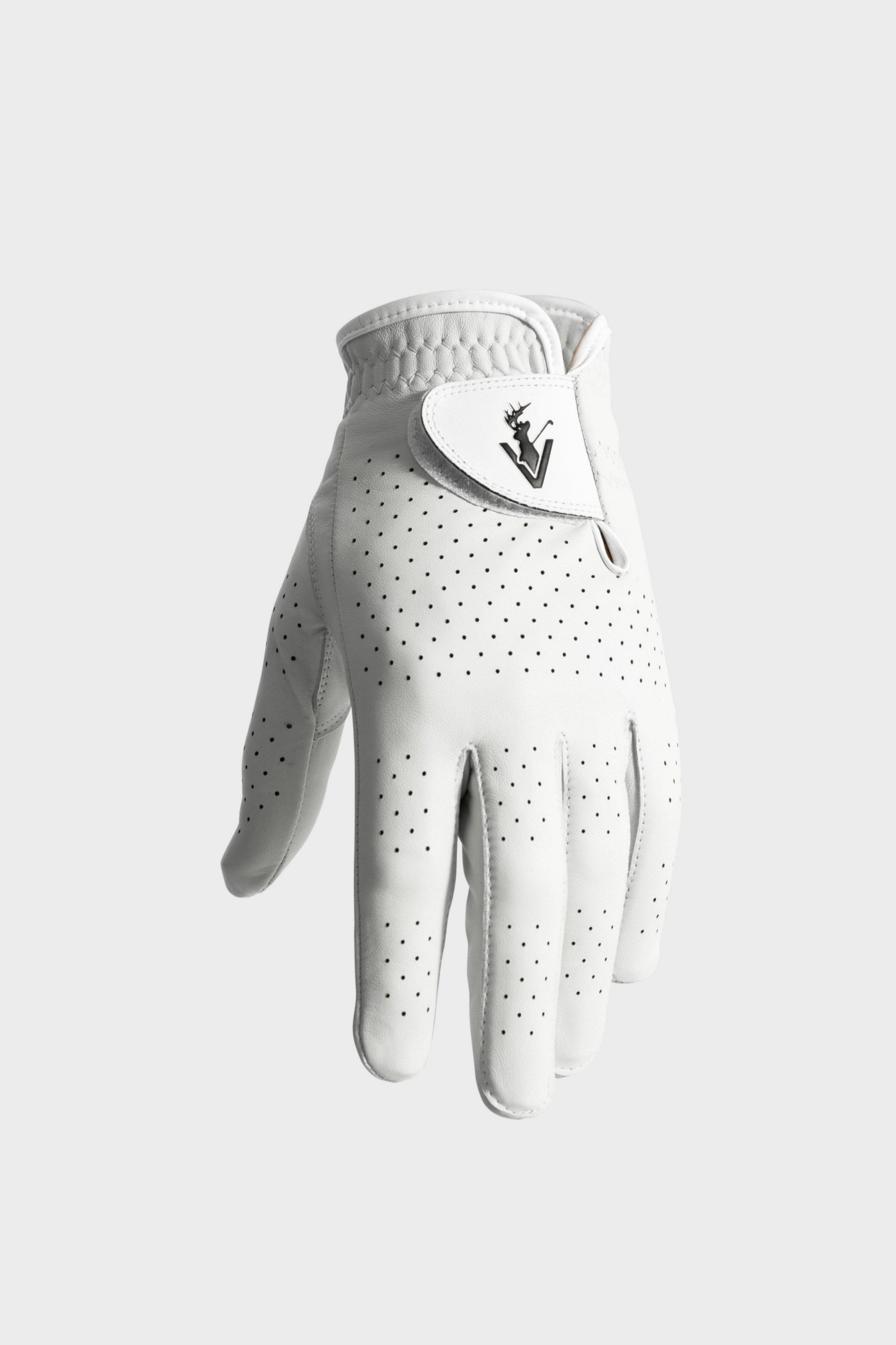 Vittoria Tour Classic Glove white premium leather golf glove with ventilation and flexible design
