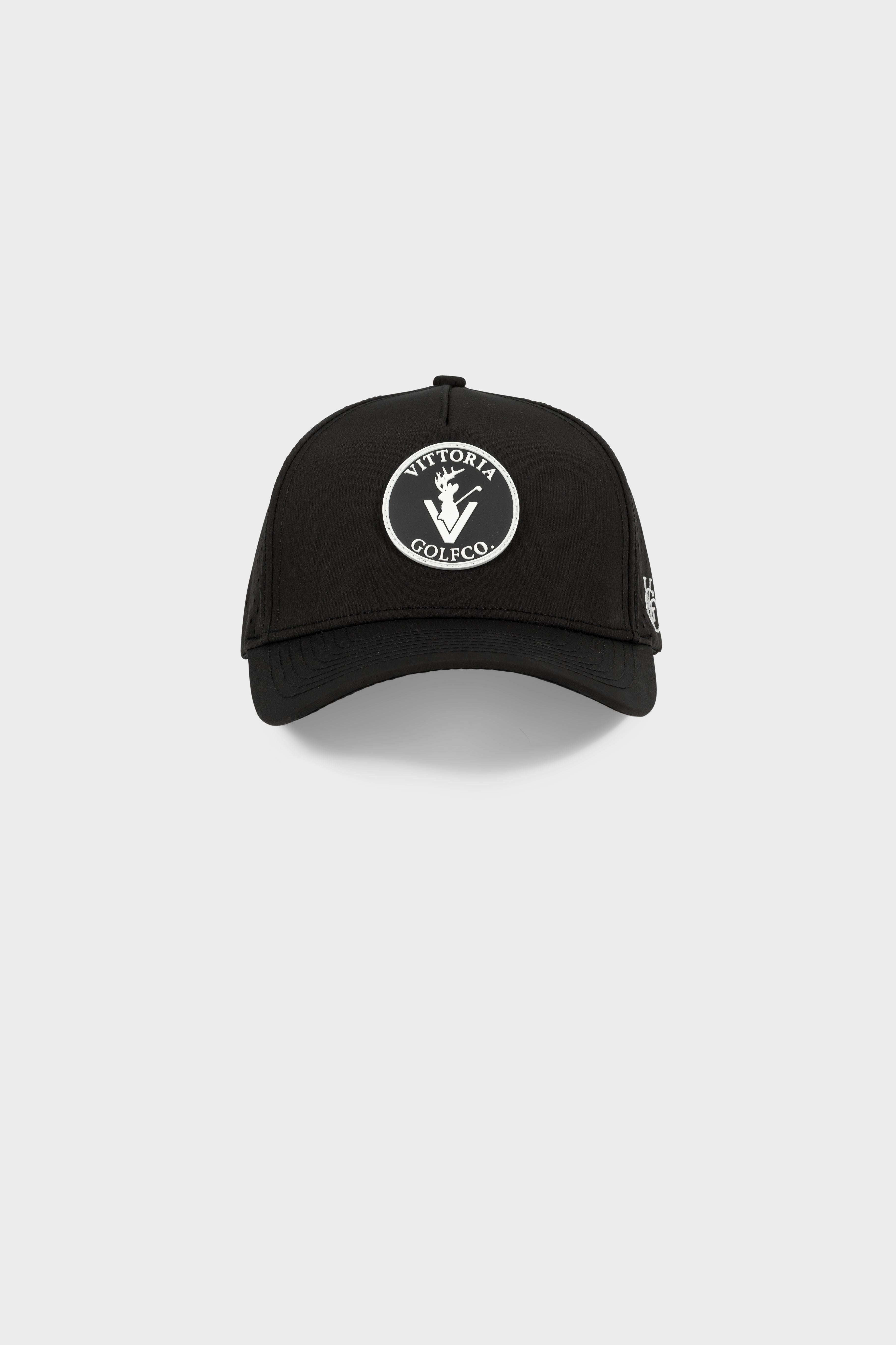 The Patch Hat black snapback with durable high-quality material and front logo patch