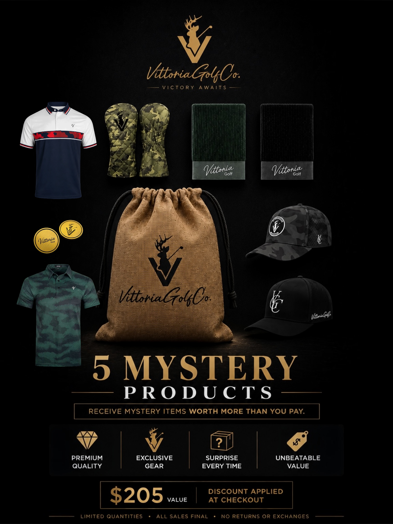 Mystery Bag- 5 items for $150
