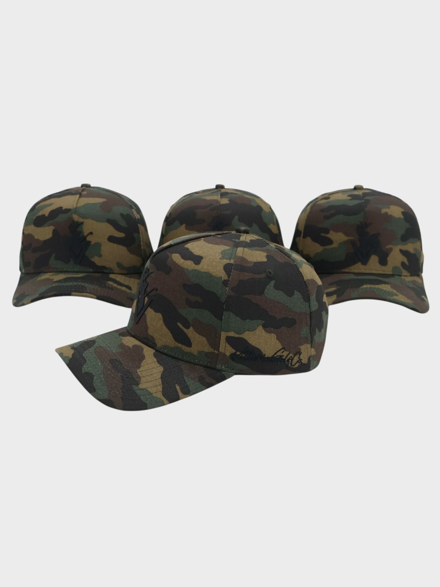 Tri Camo Hat with adjustable snapback in modern camouflage design for stylish golf wear