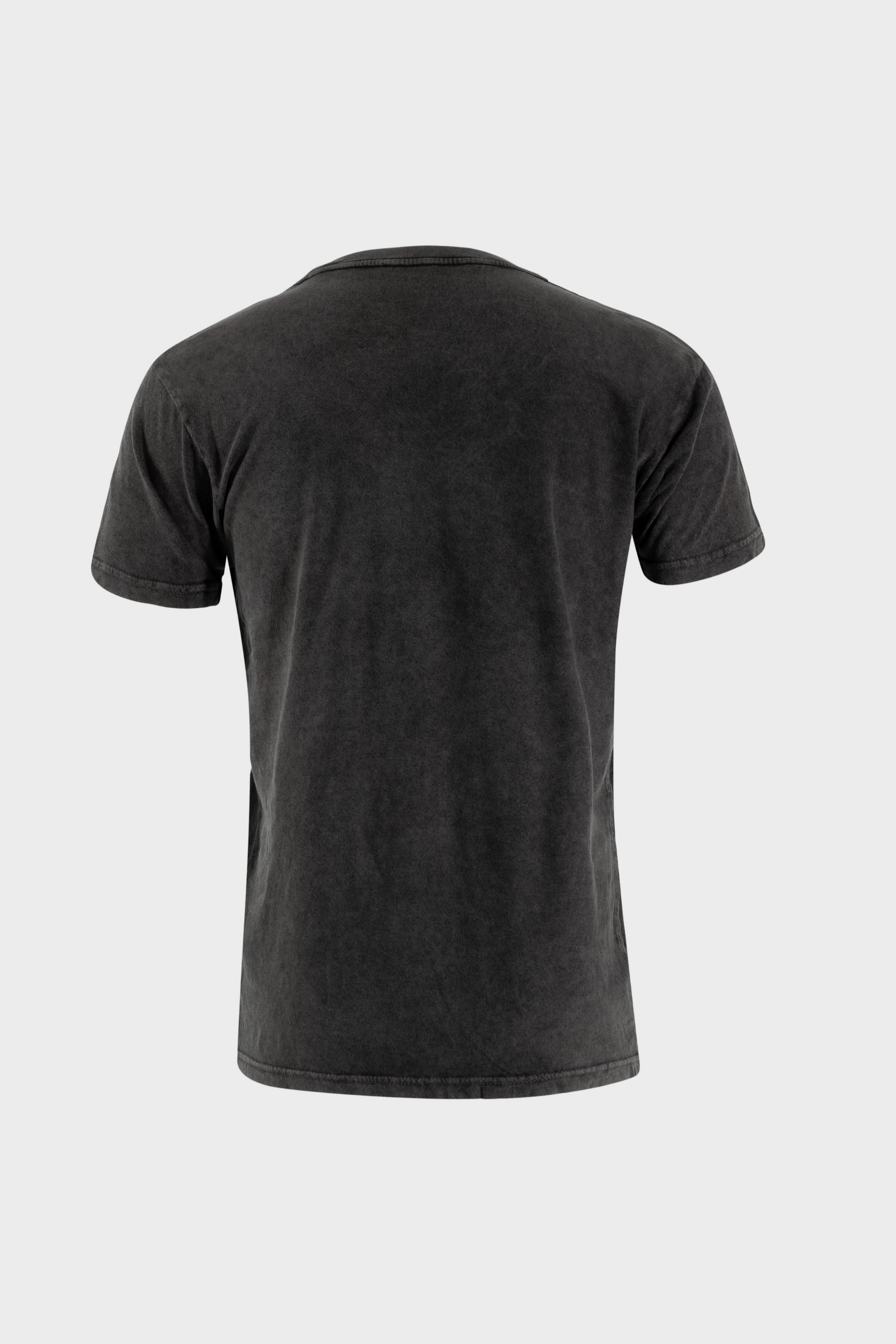 Back view of black Vittoria Oversized Tee made from soft lightweight fabric with relaxed fit
