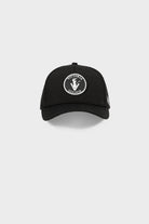 The Patch Hat black snapback with durable high-quality material and front logo patch