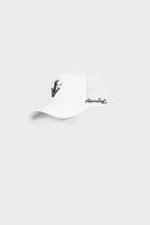 White Vittoria Hat with black logo and adjustable snapback by Vittoria Golf Co.