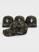 Tri Camo Hat with modern camouflage design and adjustable snapback for golf and casual wear
