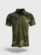 The Unseen — Blackout Edition black polo shirt by VittoriaGolfCo, sleek golf apparel for focused performance