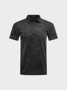 The Specter stealth black camo design with stripe details for all-day comfort and precision fit